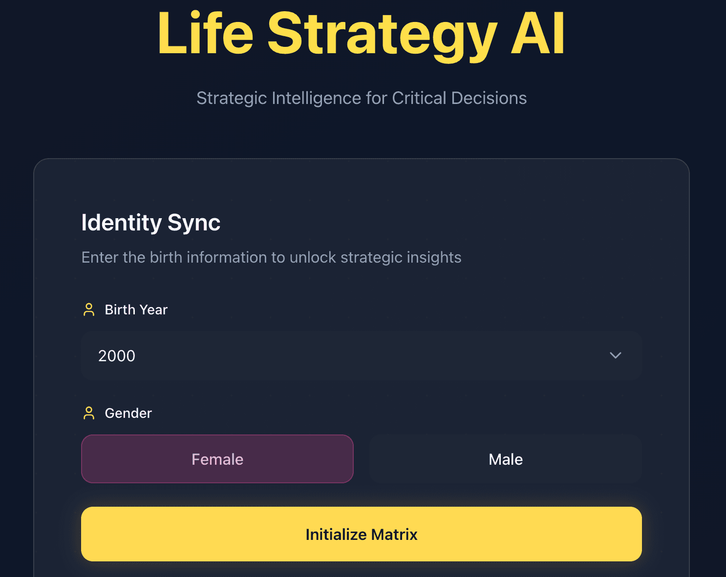 Enter Your Profile